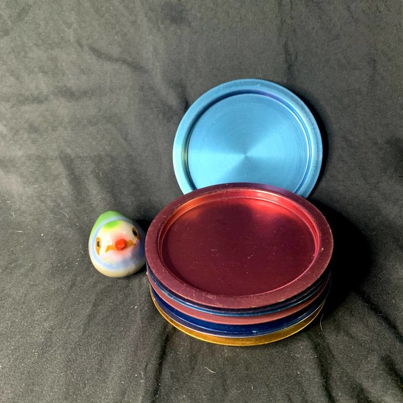 8 Colorful Aluminum Coasters - Picture 5 of 8